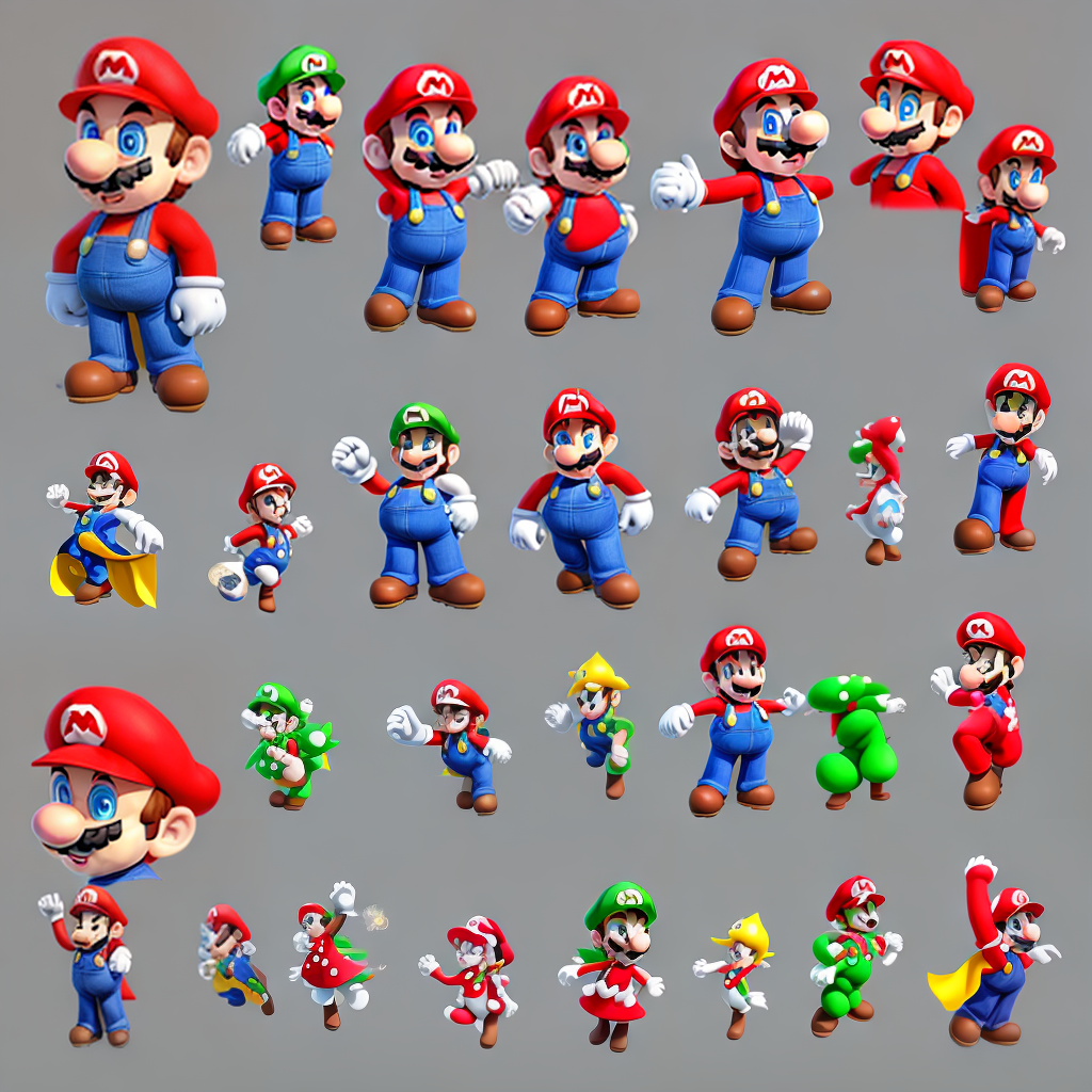 design a super mario type character for game