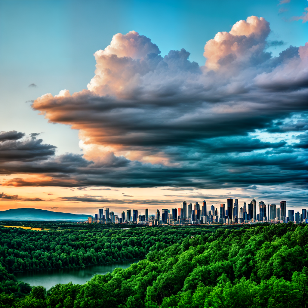 amazing skyline and nature