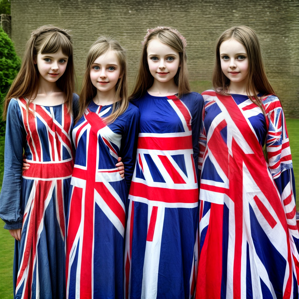 beautiful british girls wearing local dress