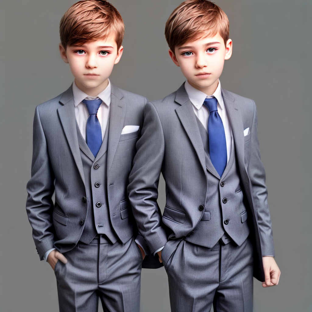 a decent boy wearing suit