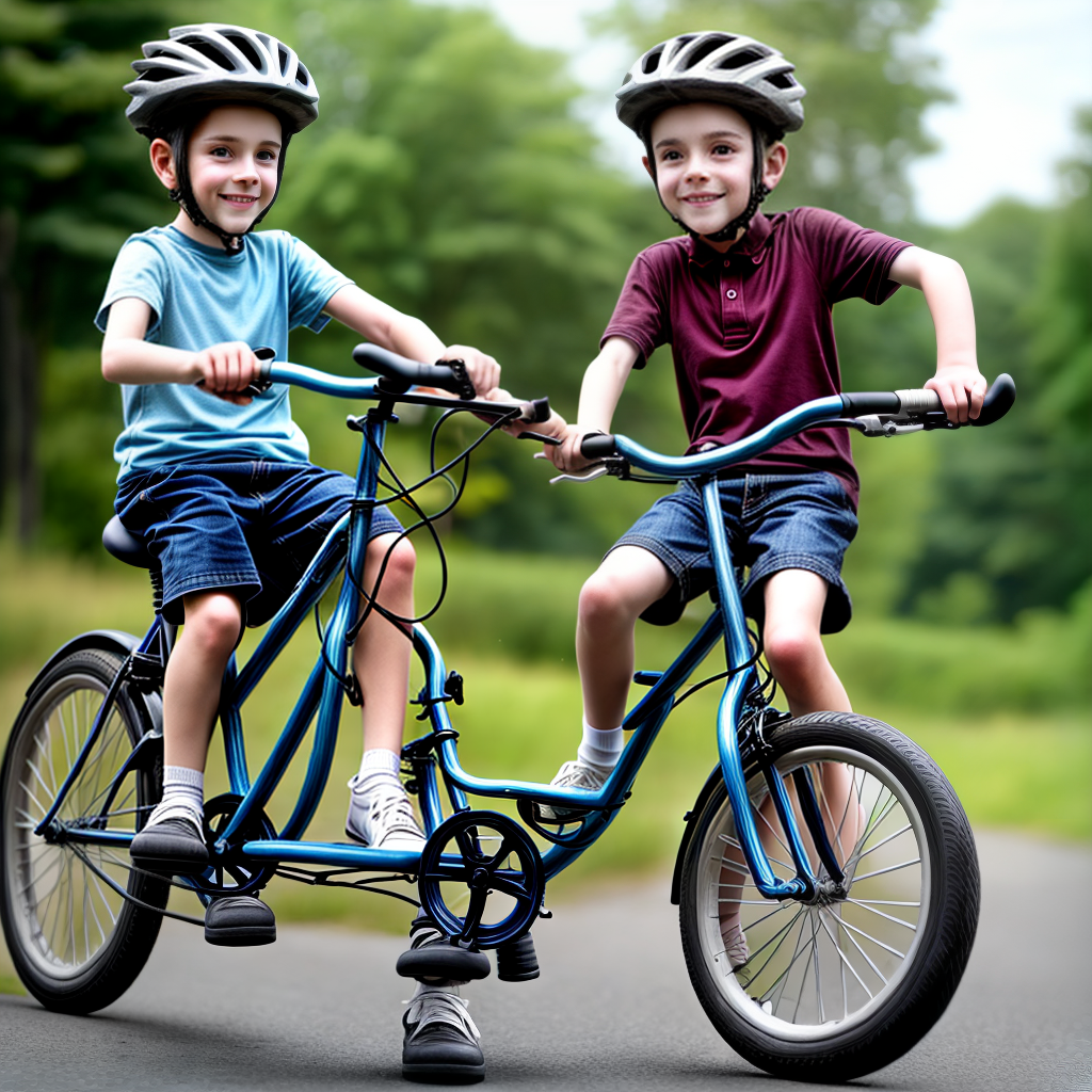 young boy riding bicycle