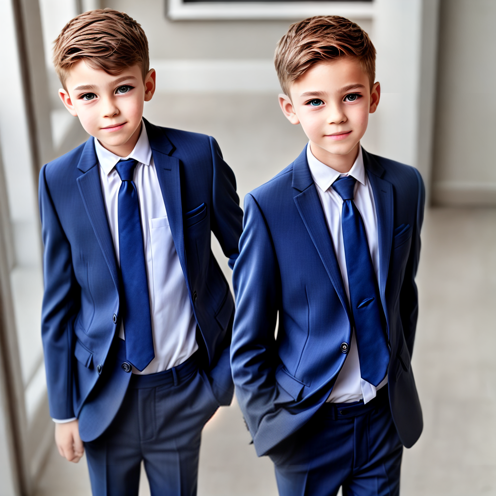 a decent boy wearing suit