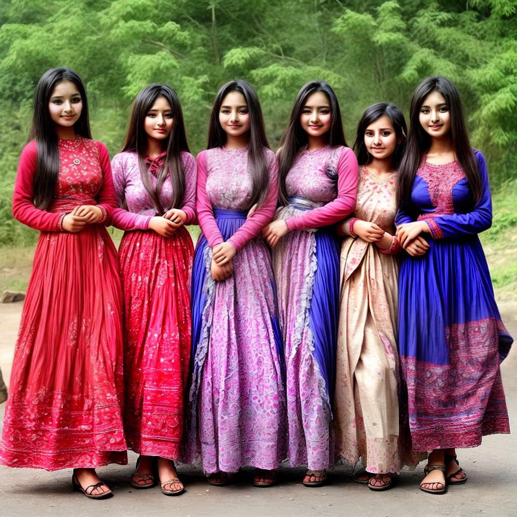 beautiful nepali girls wearing local dress