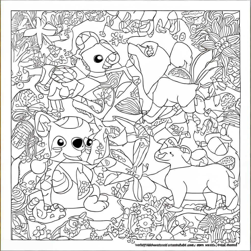 kids animal coloring book