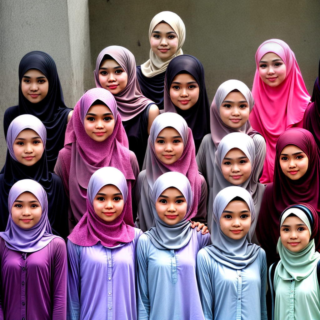 Muslim philippine girls wearing hijab