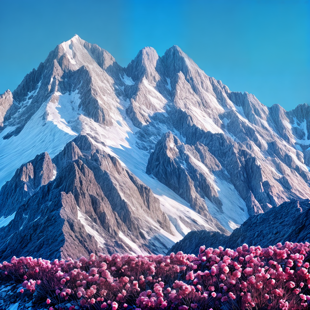 beautiful roses on mountains