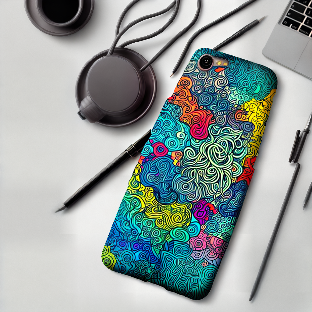 design mobile cover with some mind relaxing art