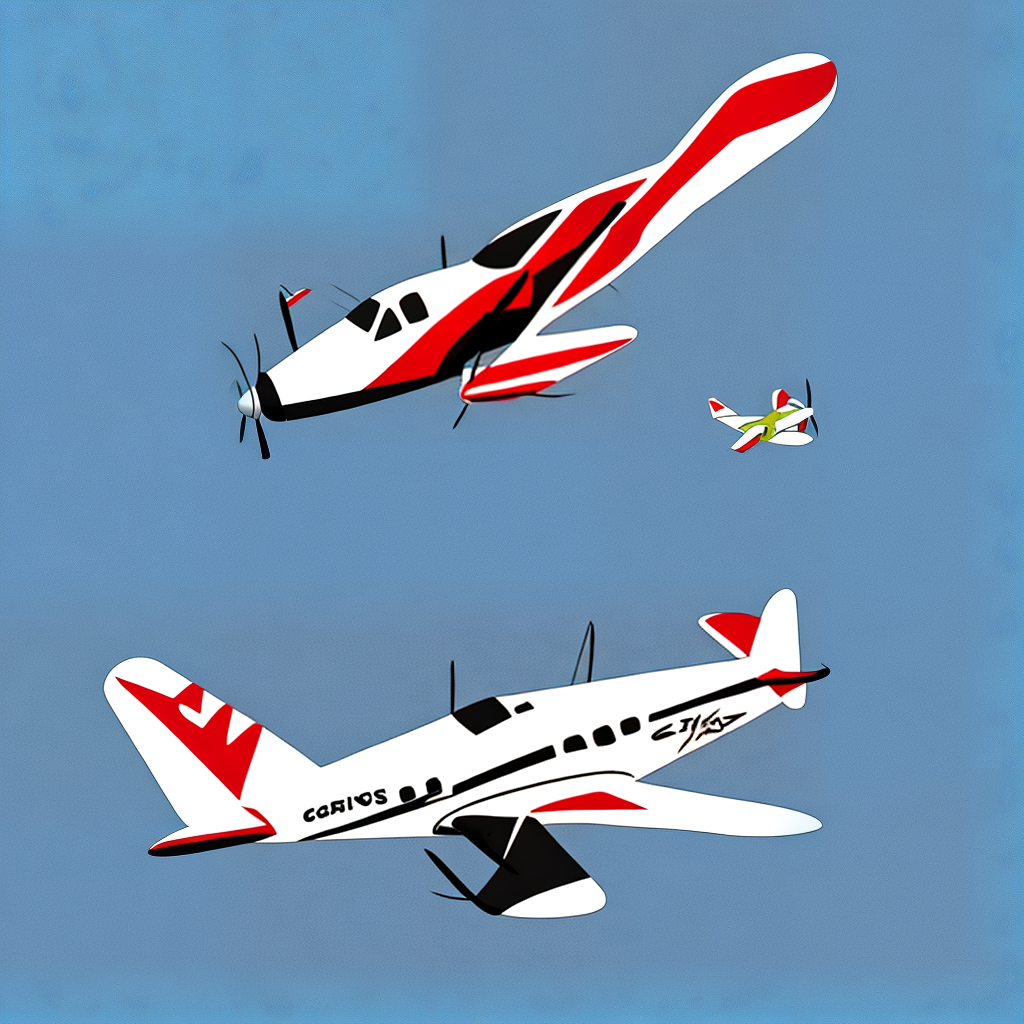 cartoon plane flying zig zag