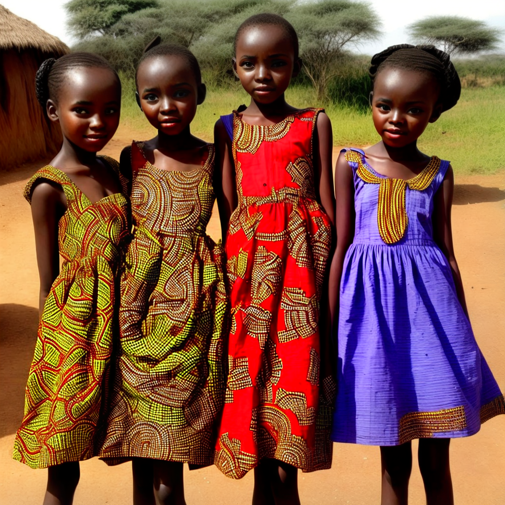 beautiful africa girls wearing local dress