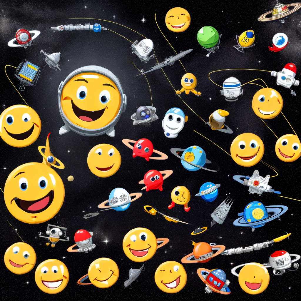 smile emoji on astronut suite