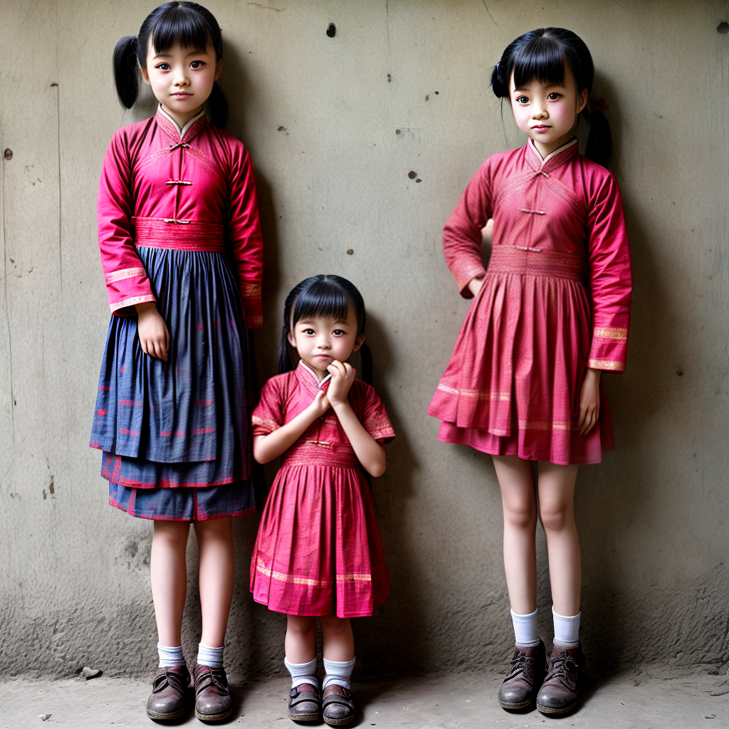 cure chines girl wearing local dress