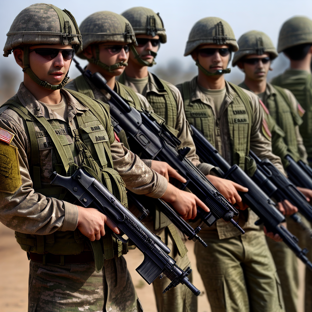 army men holding gun in war