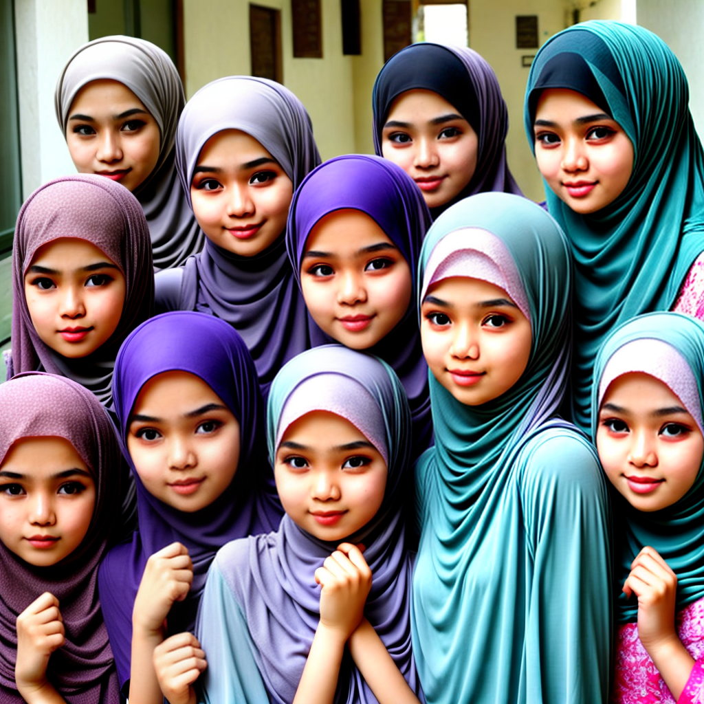 Muslim philippine girls wearing hijab