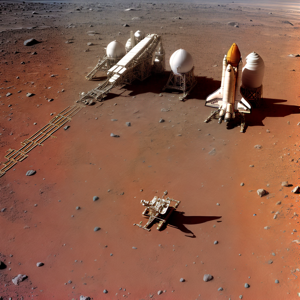 space shuttle land on mars