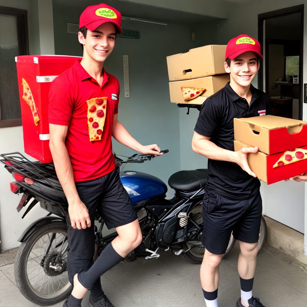 pizza delivery boy