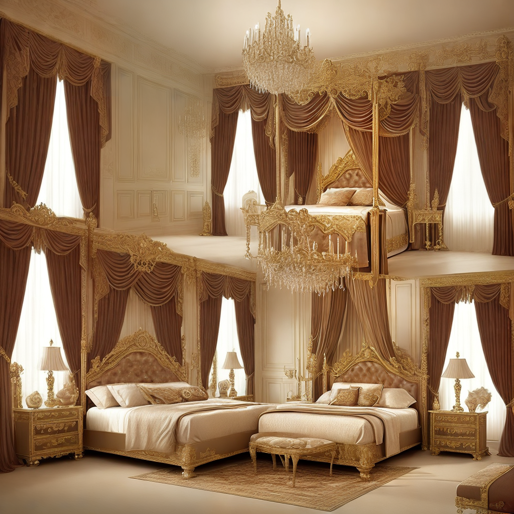 create some design for royal look in bedroom