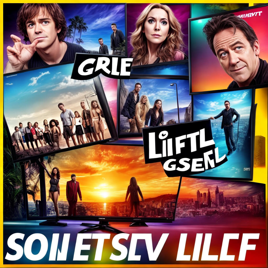 generate a TV show poster to post on social media containing show name "Life must go on"