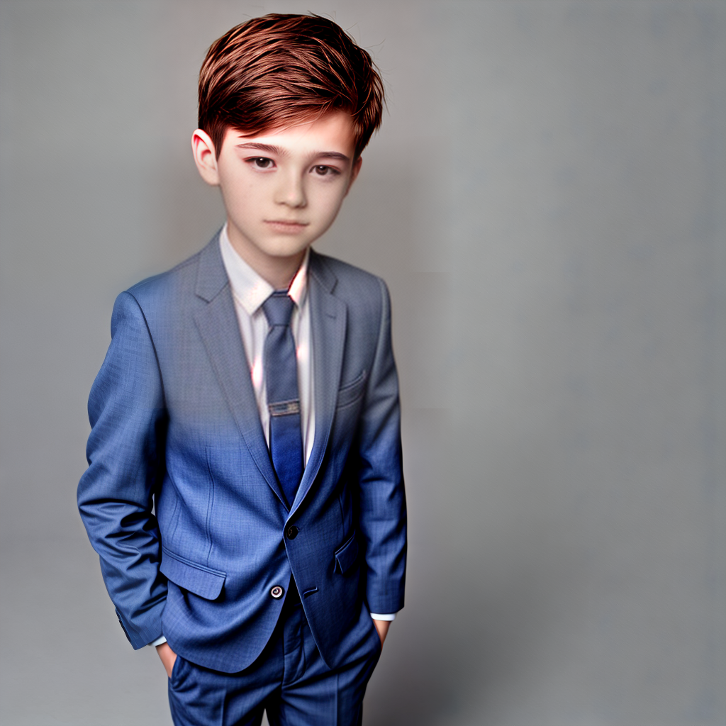 a decent boy wearing suit