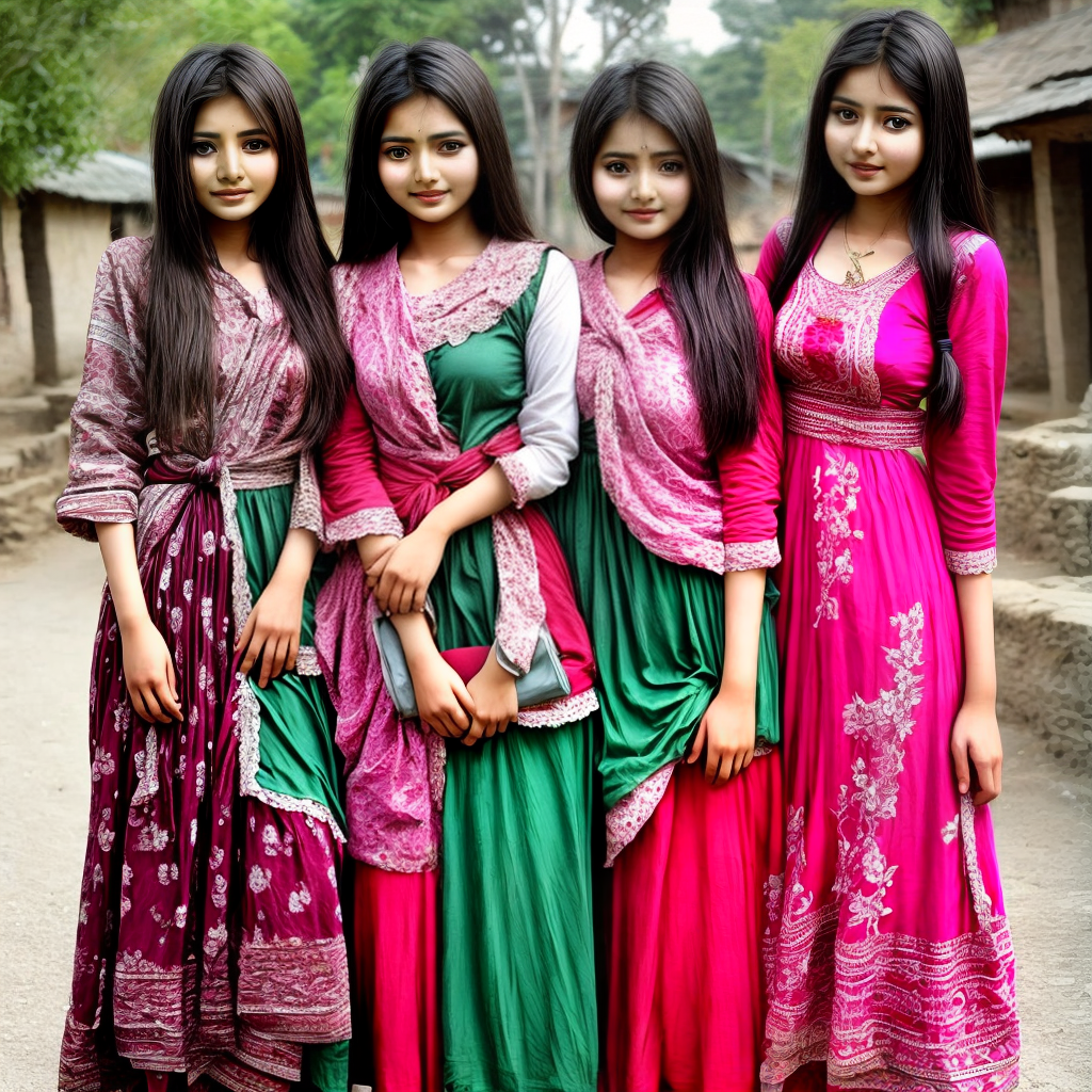 beautiful nepali girls wearing local dress