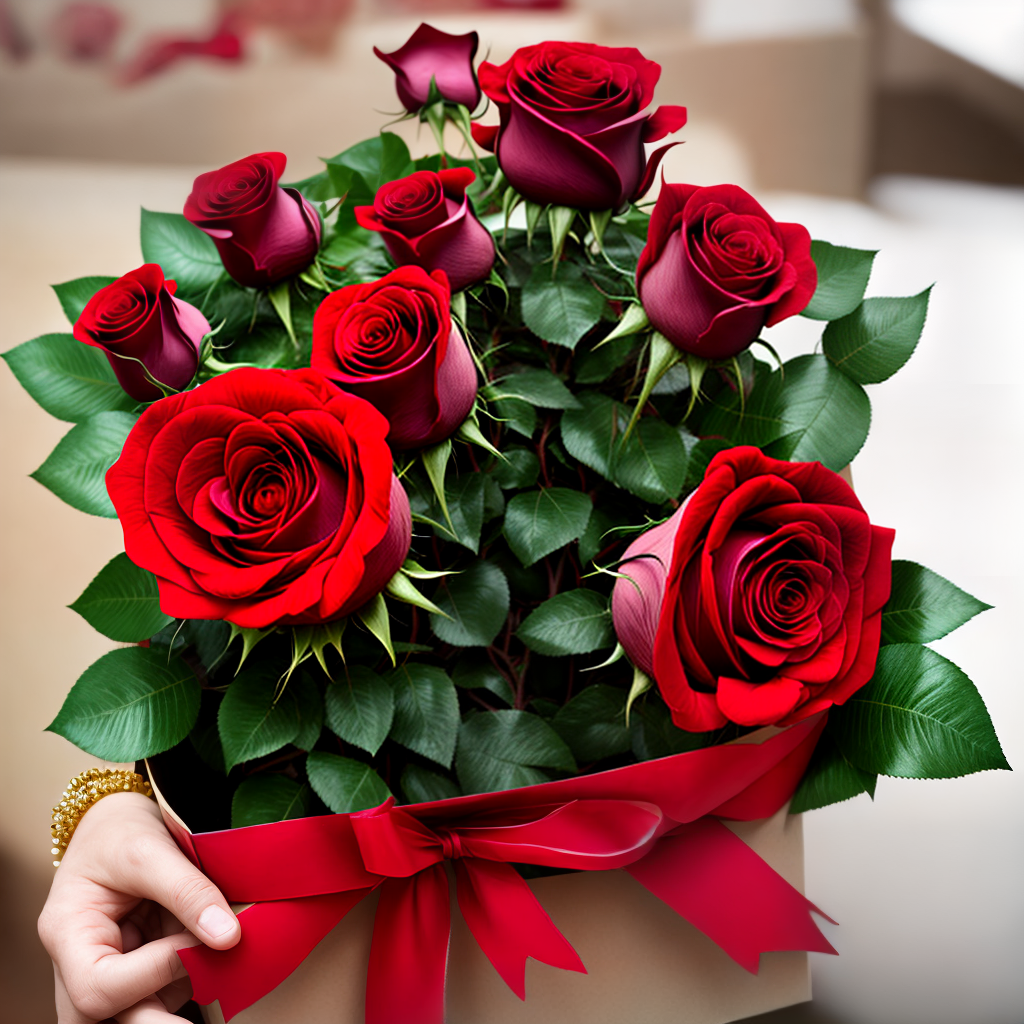 best way to give red rose