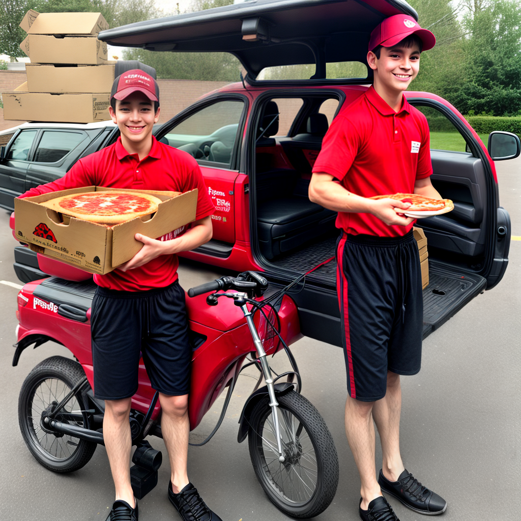 pizza delivery boy