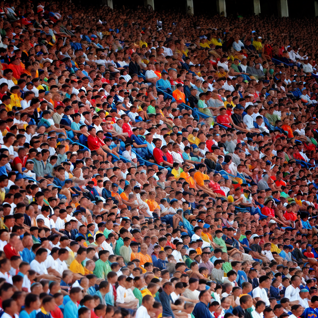 public watching football match