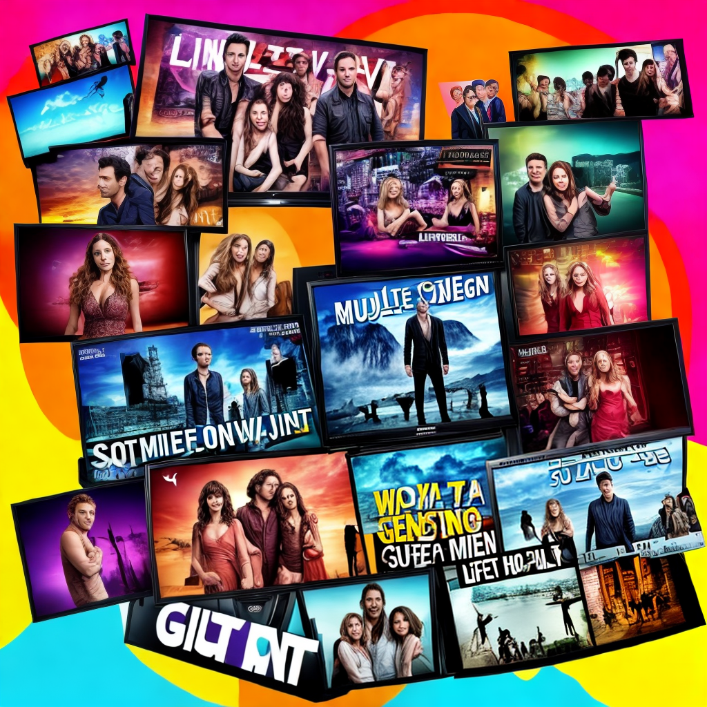 generate a TV show poster to post on social media containing show name "Life must go on"