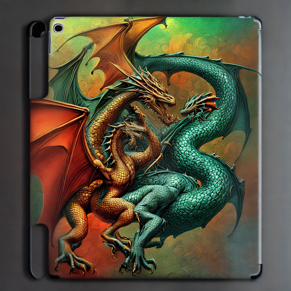 design ipad cover with dragon on it