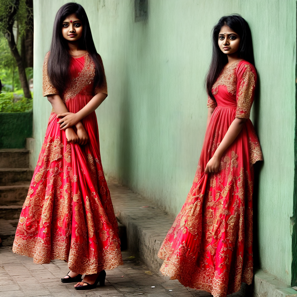 beautiful bengali girls wearing local dress