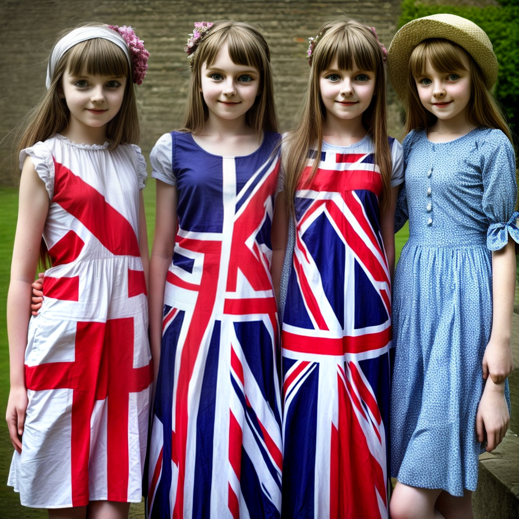 beautiful british girls wearing local dress