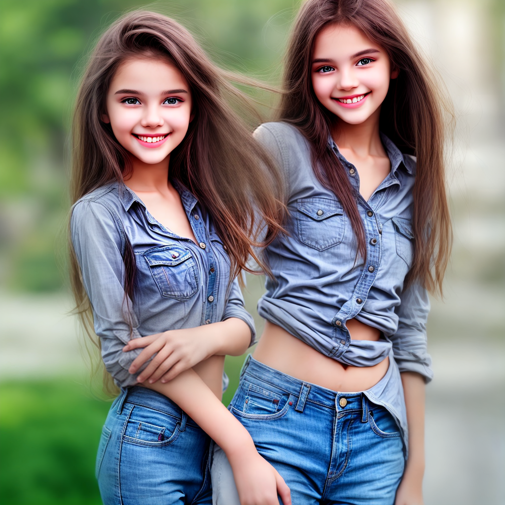 beautiful young model girl smile after seeing camera