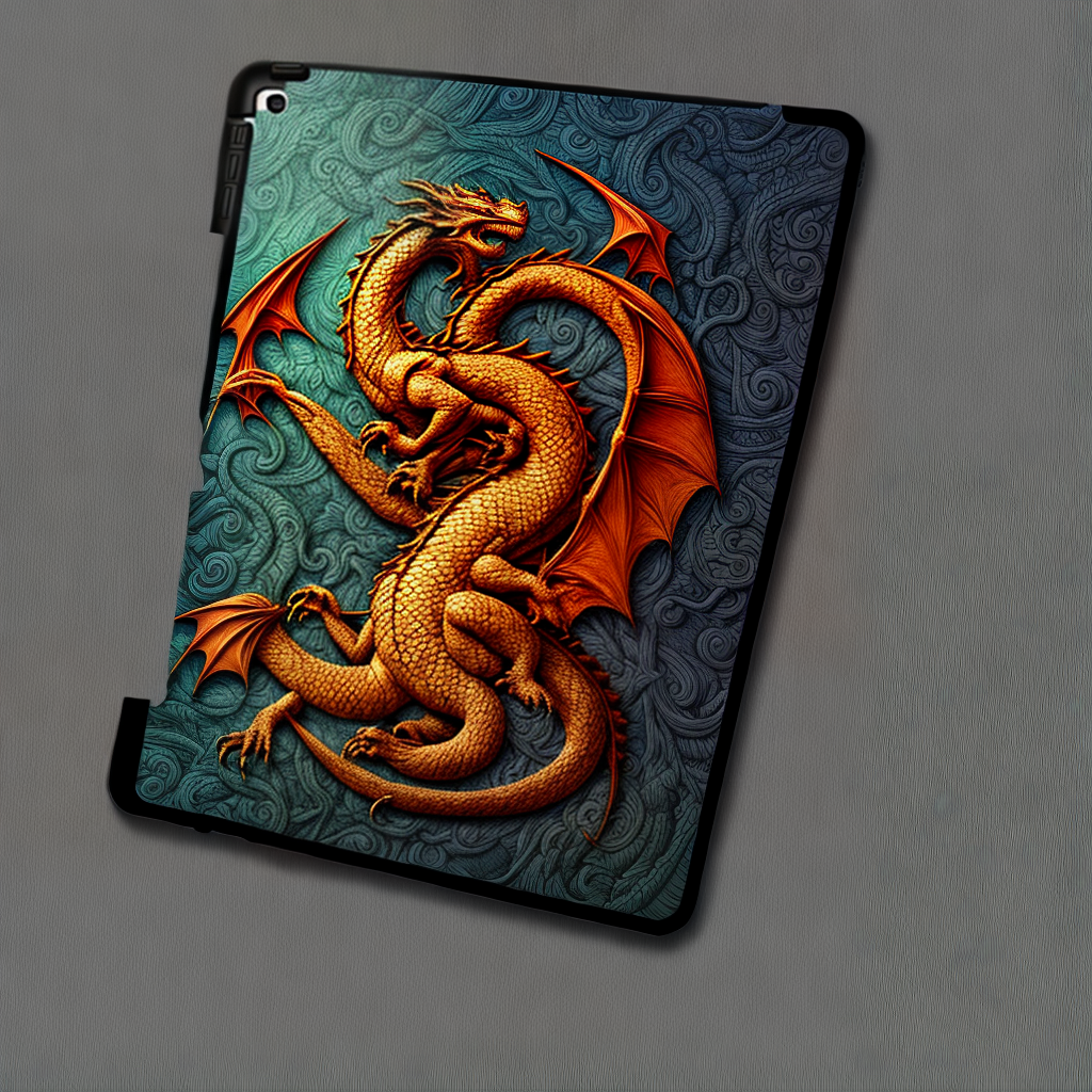 design ipad cover with dragon on it