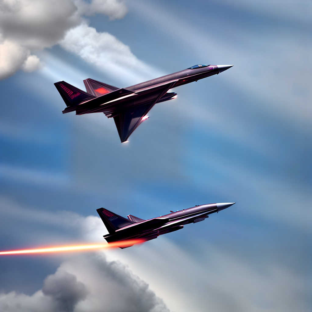 hypersonic jet flying in clouds