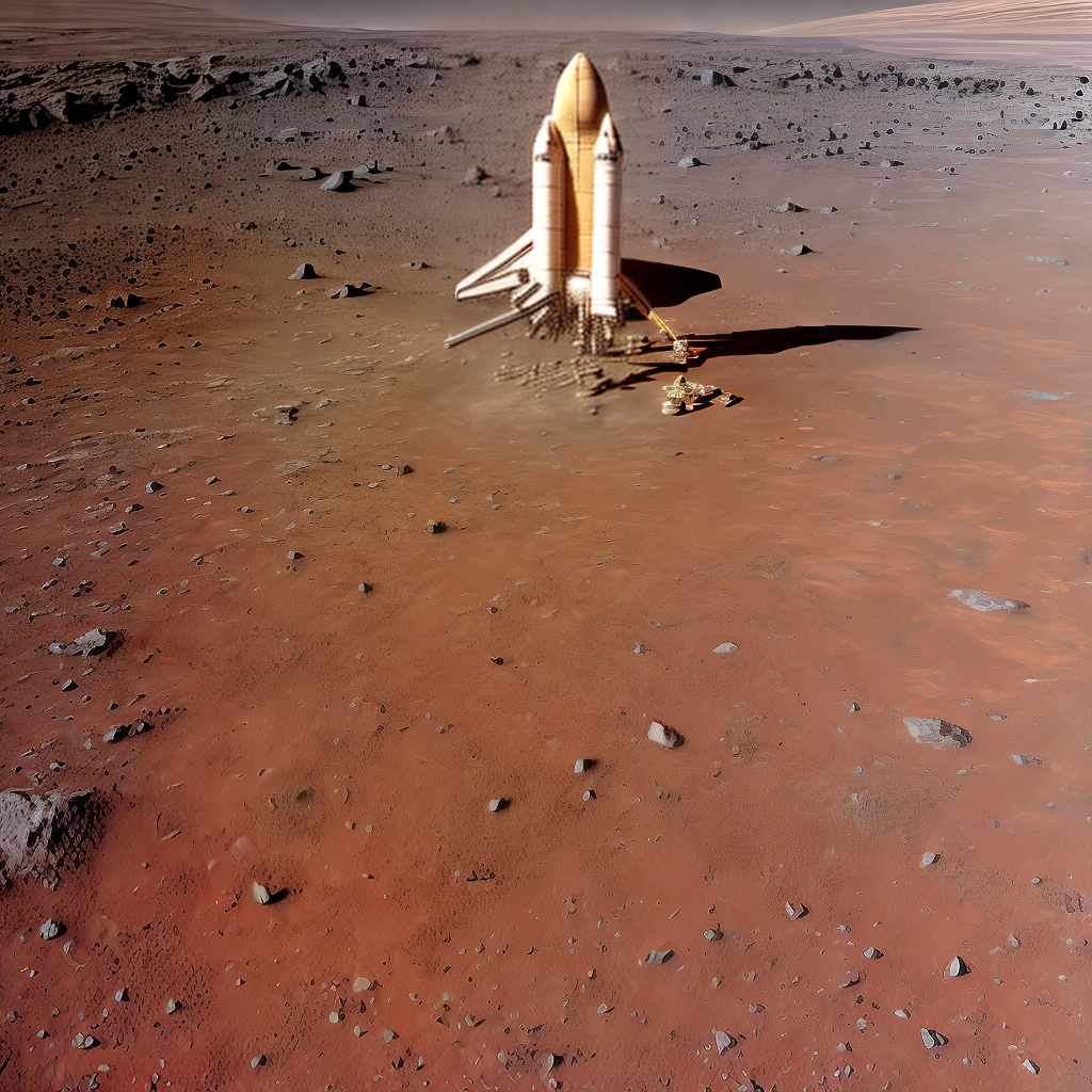 space shuttle land on mars