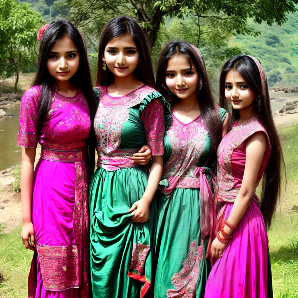 beautiful nepali girls wearing local dress