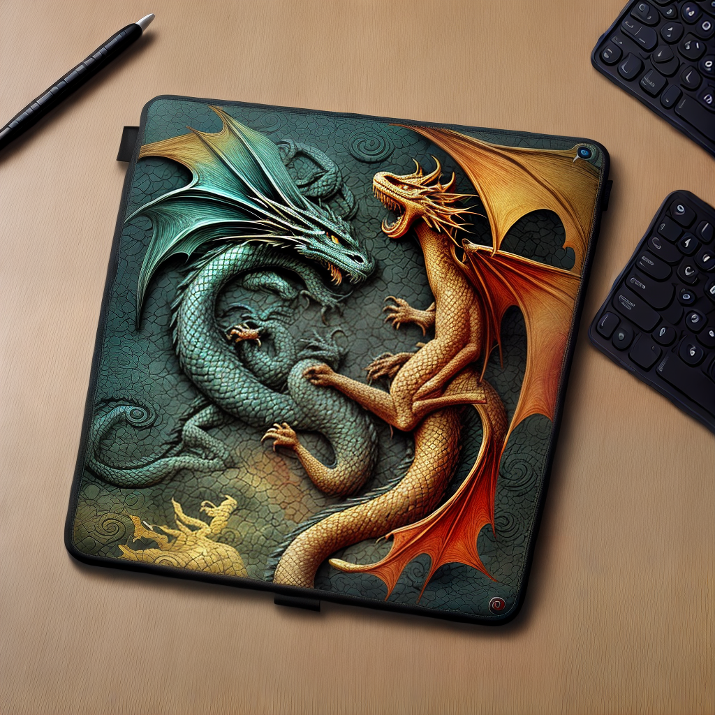 design ipad cover with dragon on it
