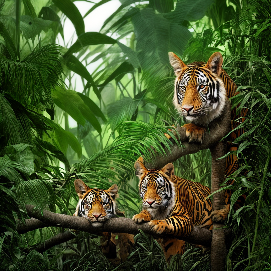different animal in jungle, must be one animal in single picture, don't double or add more than one in one picture