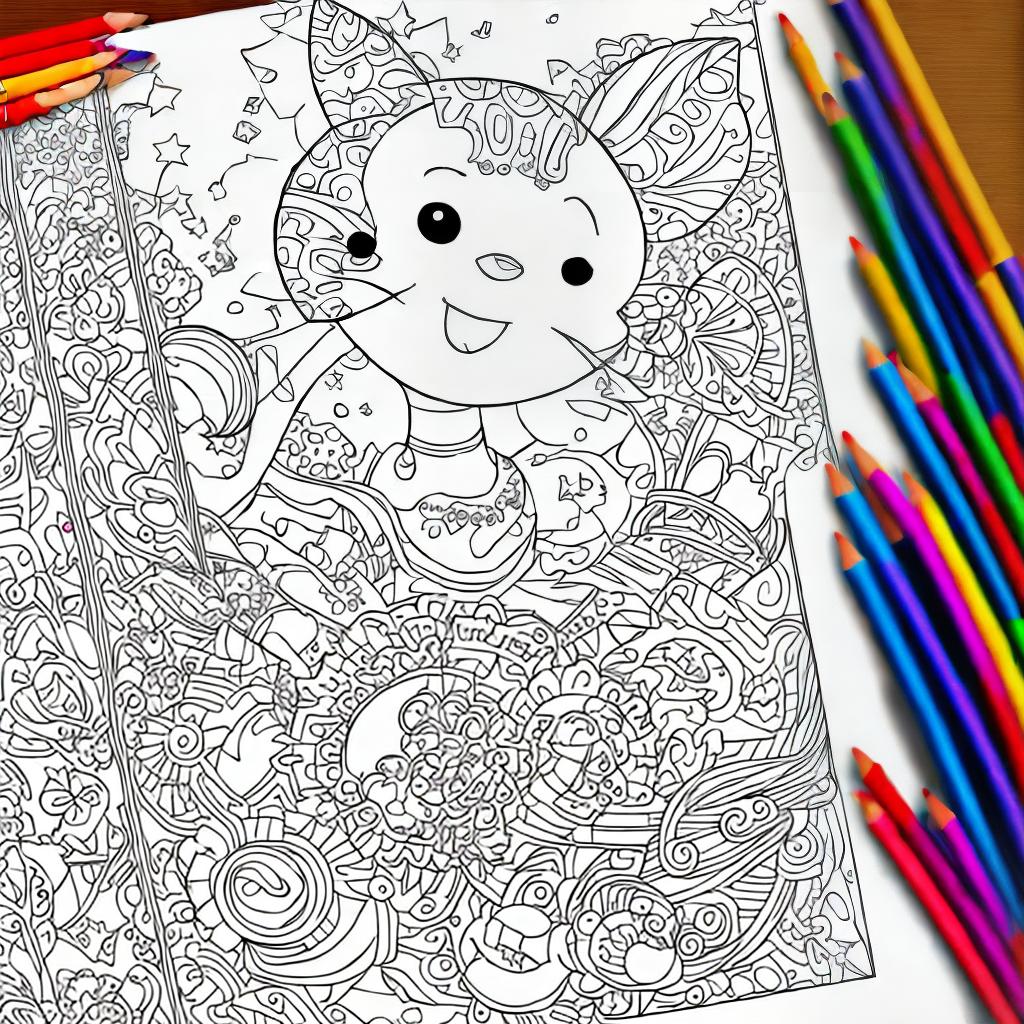 design a book cover for kids cartoon coloring book