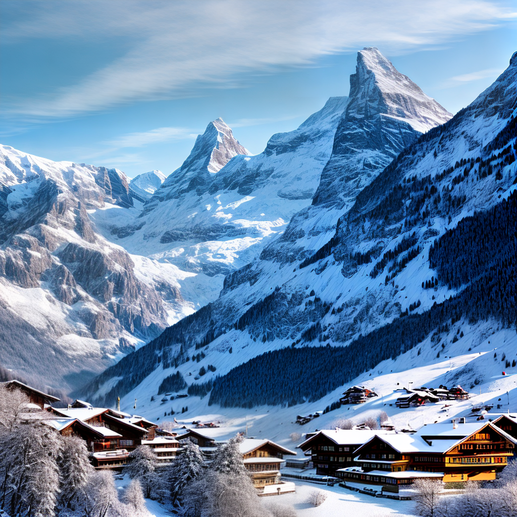 Snow on switzerland mountain