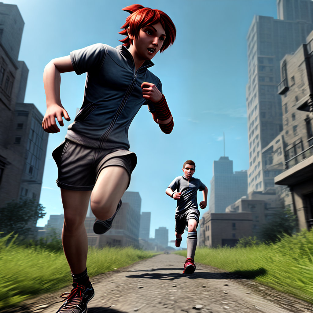 game character running