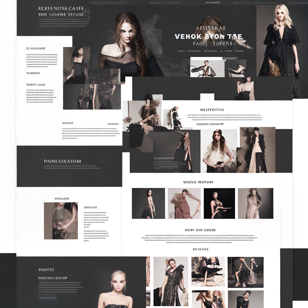 website mockup for fashion