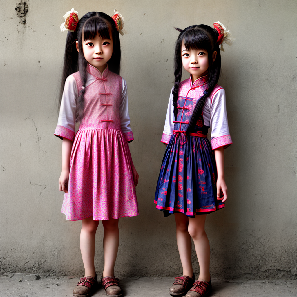 cure chines girl wearing local dress