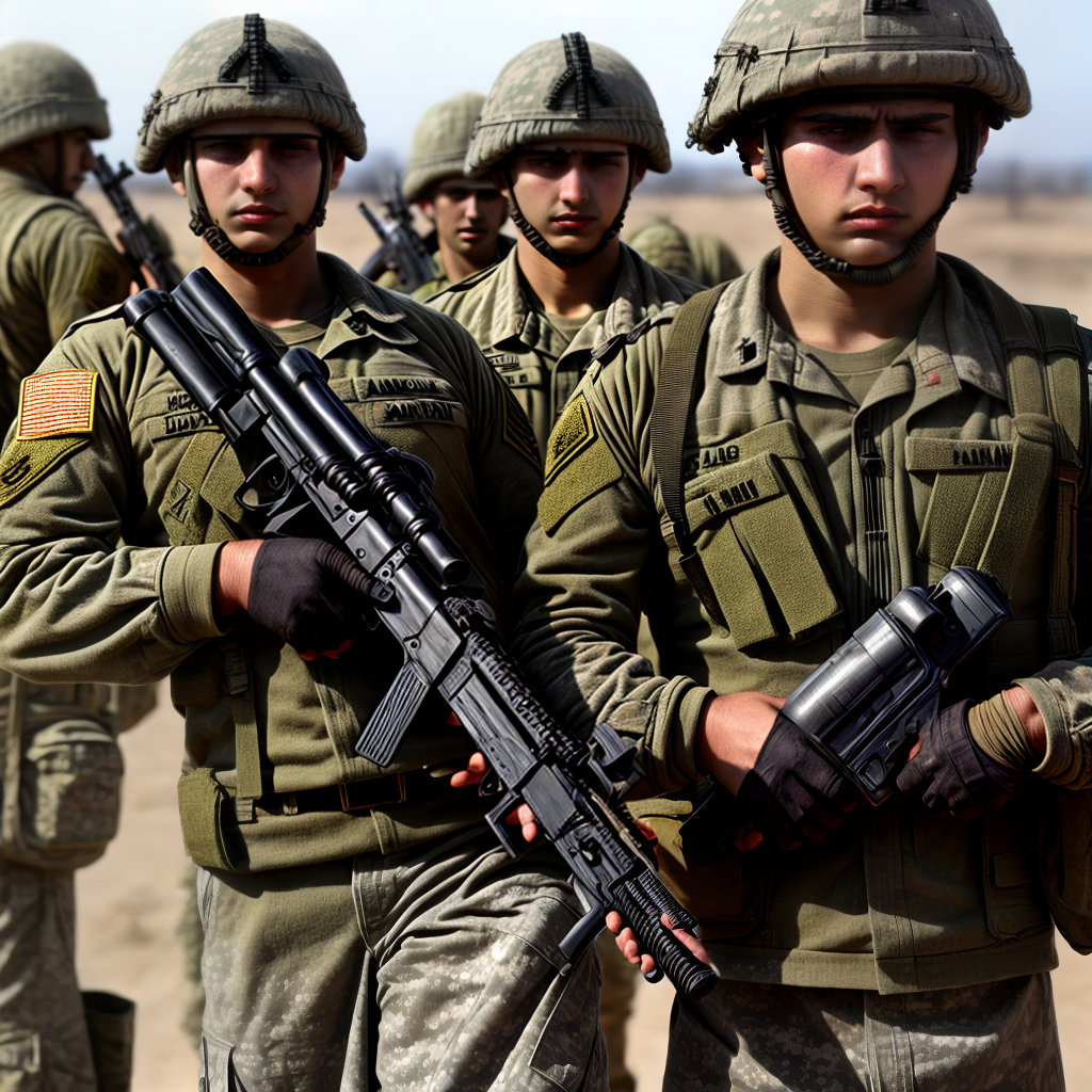 army men holding gun in war