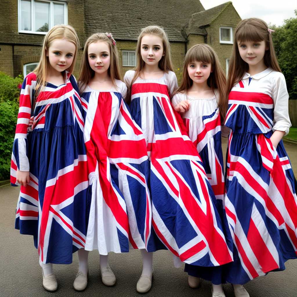beautiful british girls wearing local dress
