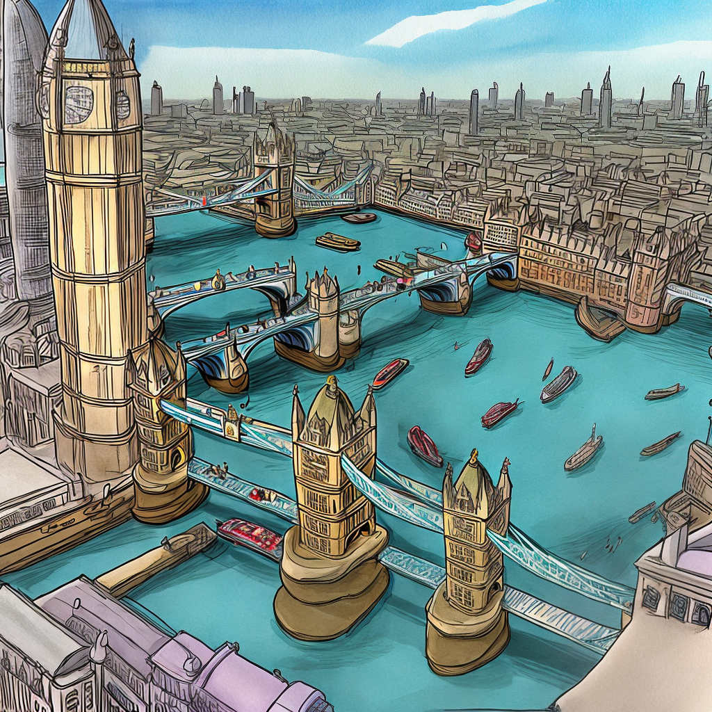 London bridge for cartoon
