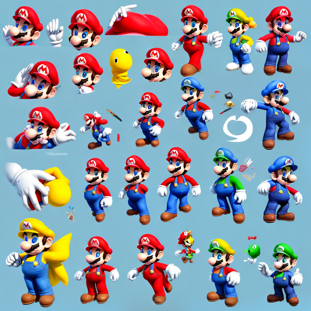 design a super mario type character for game